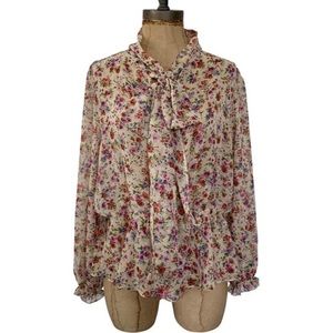 Zara floral blouse